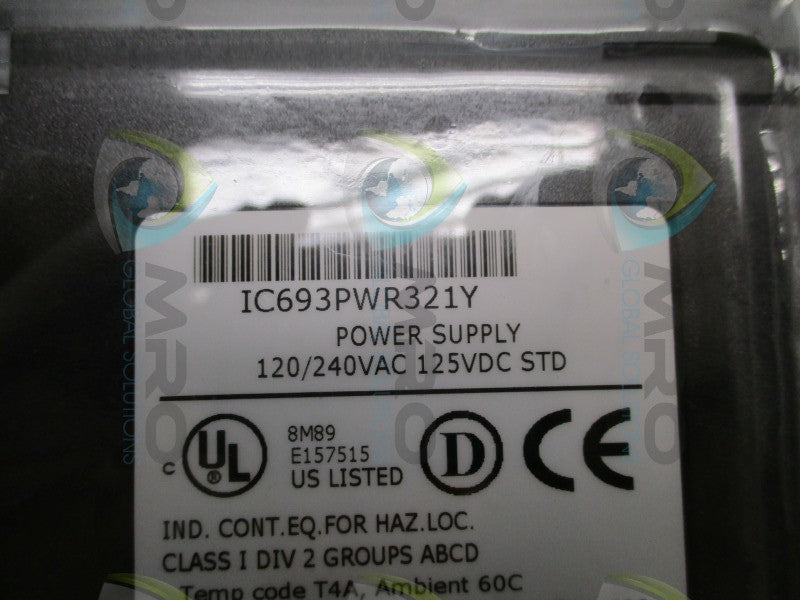GE FANUC IC693PWR321Y POWER SUPPLY * NEW IN ORIGINAL PACKAGE *