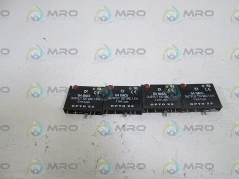 LOT OF 4 OPTO 22 OUTPUT MODULE (BLACK) G4 OAC5 *USED*