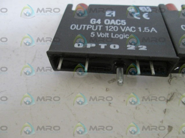LOT OF 4 OPTO 22 OUTPUT MODULE (BLACK) G4 OAC5 *USED*
