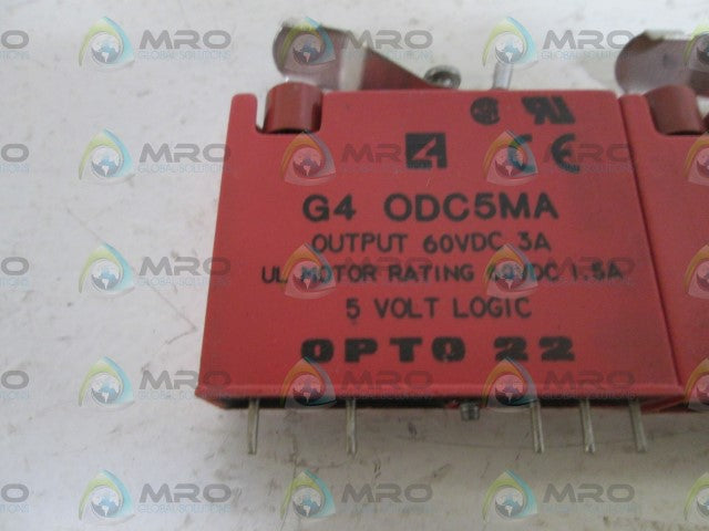 LOT OF 5 OPTO 22 G4ODC5MA OUTPUT MODULE (RED) *USED*