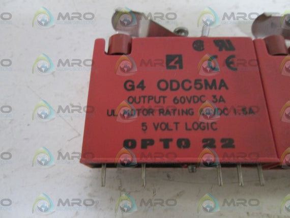 LOT OF 5 OPTO 22 G4ODC5MA OUTPUT MODULE (RED) *USED*