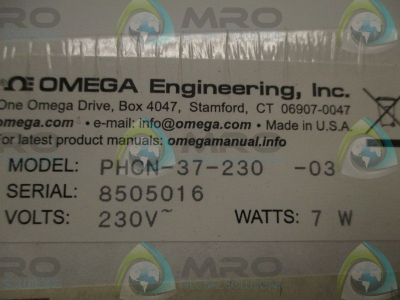 OMEGA PHCN-37-230-03 PROCESS CONTROLLER * FACTORY SEALED *