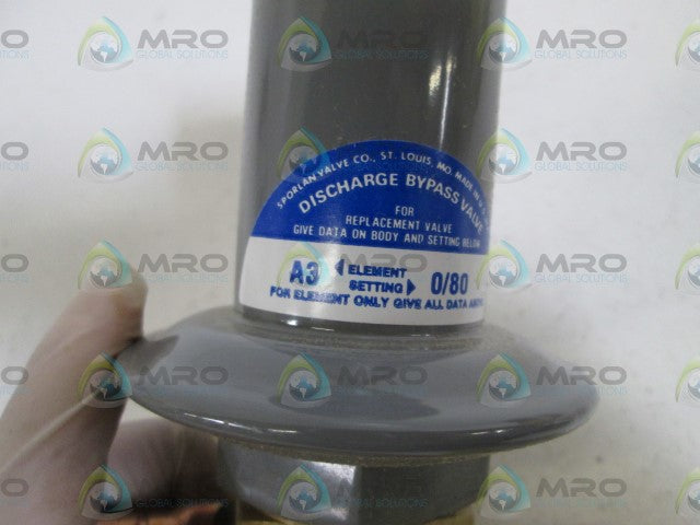 SPORLAN DISCHARGE BYPASS VALVE ADRPE-3 *NEW IN BOX*