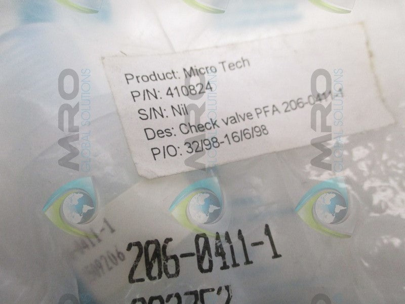 FLUOROWARE 2006-0411-1 CHECK VALVE  NSMP