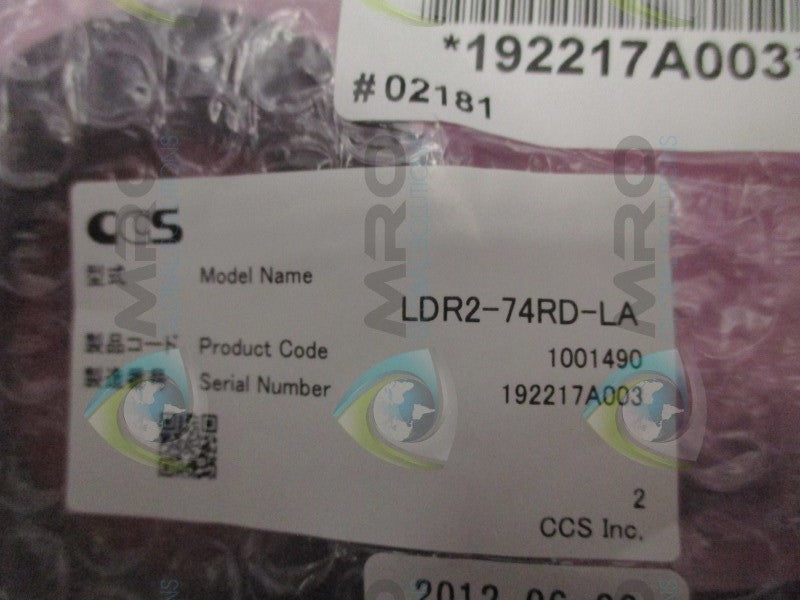 CCS LDR2-74RD-LA RED RING LIGHT * NEW IN FACTORY BAG *