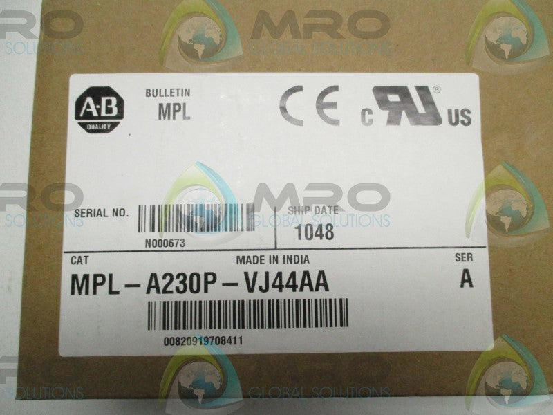 INDUSTRIAL SPARE PART MPL-A230P-VJ44AA SER. A SERVO MOTOR  NSFS