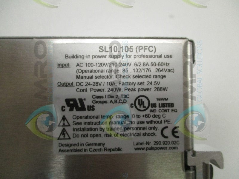 PULS SL10.105 DC POWER SUPPLY   NSMP