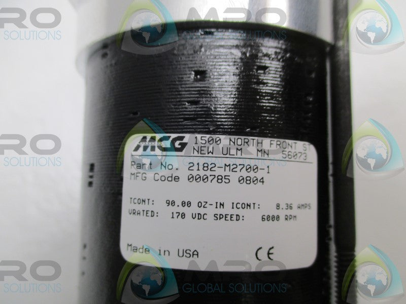 MCG 2182-M2700-1 BRUSHLESS SERVO MOTOR  NSNP