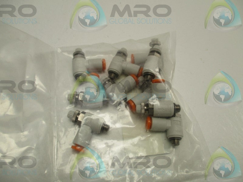 SMC AS1201F-M5-01 FLOW CONTROL FITTING (PKG. OF 10) * NEW IN FACTORY BAG *