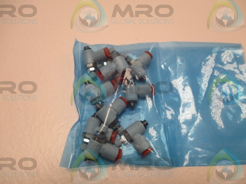 SMC AS1201F-M5-03 FLOW CONTROL FITTING (PKG. OF 10) * NEW IN FACTORY BAG *