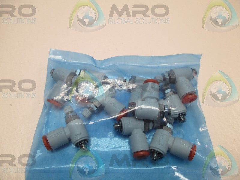SMC AS1201F-M5-03 FLOW CONTROL FITTING (PKG. OF 10) * NEW IN FACTORY BAG *