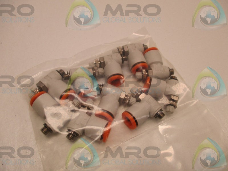 SMC AS1201F-M5-07 FLOW CONTROL FITTING (PKG. OF 10) * NEW IN FACTORY BAG *