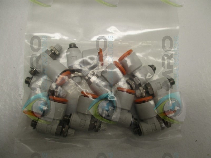 SMC AS1201F-M5-07 FLOW CONTROL FITTING (PKG. OF 10) * NEW IN FACTORY BAG *