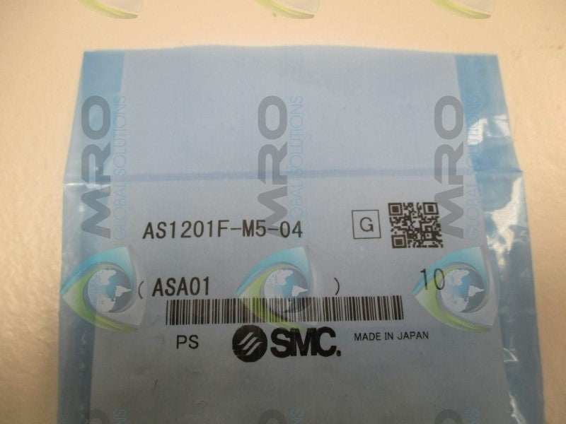 SMC AS1201F-M5-04 FLOW CONTROL VALVE (PKG. OF 10) * NEW IN FACTORY BAG *