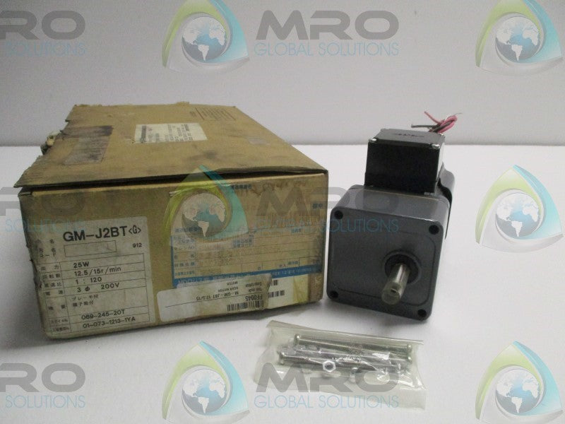 MITSUBISHI GM-J2BT GEARED MOTOR 12.5/15 R/MIN RATIO 1:120  NSMP