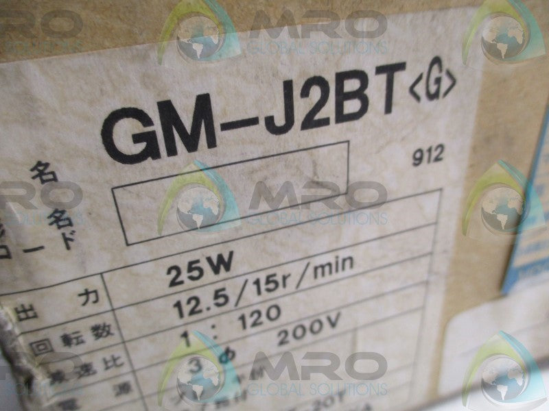 MITSUBISHI GM-J2BT GEARED MOTOR 12.5/15 R/MIN RATIO 1:120  NSMP
