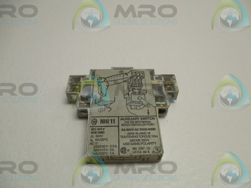 KLOCKNER MOELLER NHi11 AUXILLARY SWITCH  UNMP