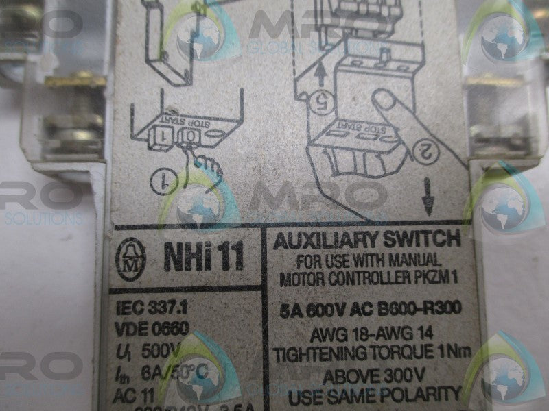 KLOCKNER MOELLER NHi11 AUXILLARY SWITCH  UNMP