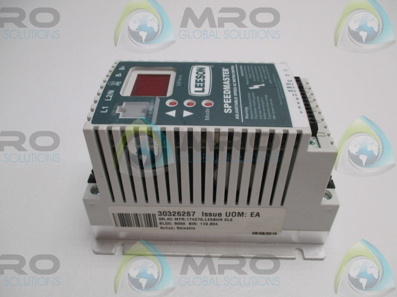 LEESON SPEEDMASTER 174270.00 ADJUSTABLE SPEED AC MOTOR CONTROL * NEW NO BOX *
