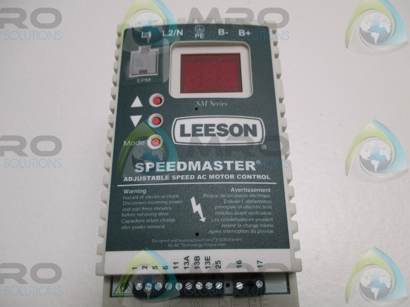LEESON SPEEDMASTER 174270.00 ADJUSTABLE SPEED AC MOTOR CONTROL * USED *