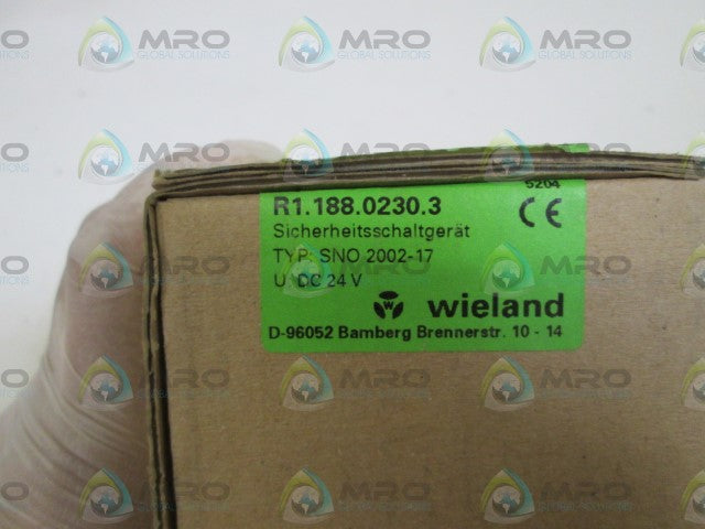 WIELAND RELAY SAFETY SWITCH SNO 2002-17 *NEW IN BOX*