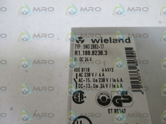 WIELAND RELAY SAFETY SWITCH SNO 2002-17 *NEW IN BOX*