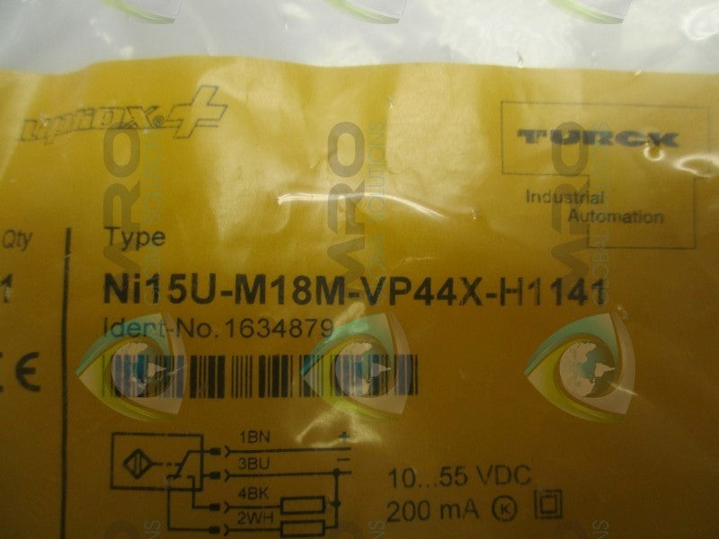 TURCK NI15U-M18M-VP44X-H1141 PROXIMITY SENSOR * NEW IN FACTORY BAG *