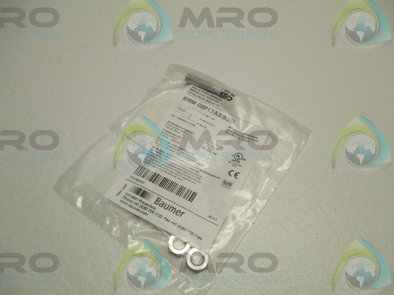 BAUMER ELECTRIC IFRM08P17A3/S35L INDUCTIVE SENSOR * NEW IN FACTORY BAG *