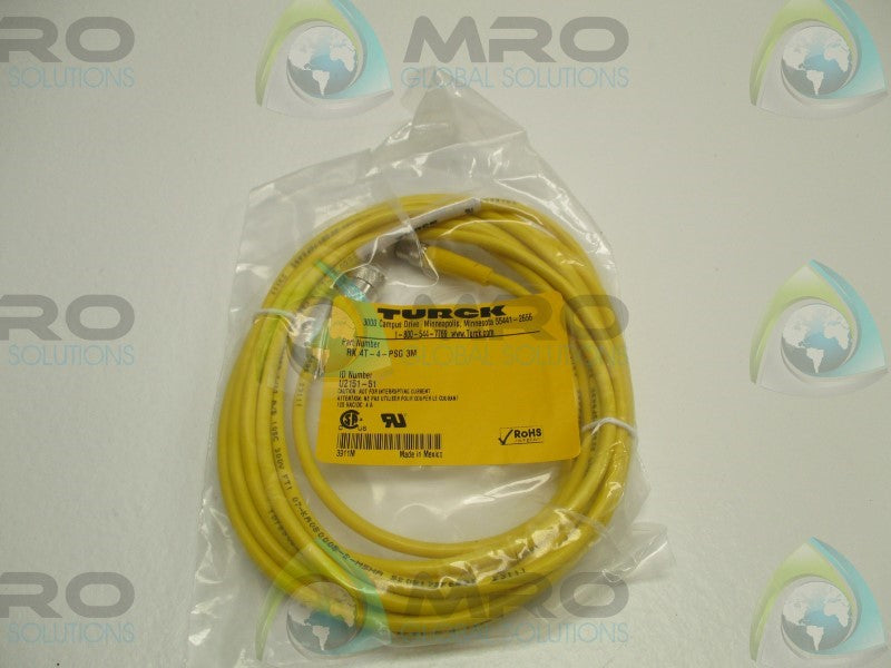 TURCK RK4T-4-PSG3M MOLDED CORDSET * NEW IN FACTORY BAG *