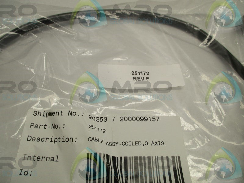 INDUSTRIAL MRO 251172 CABLE ASSEMBLY * NEW IN FACTORY BAG *