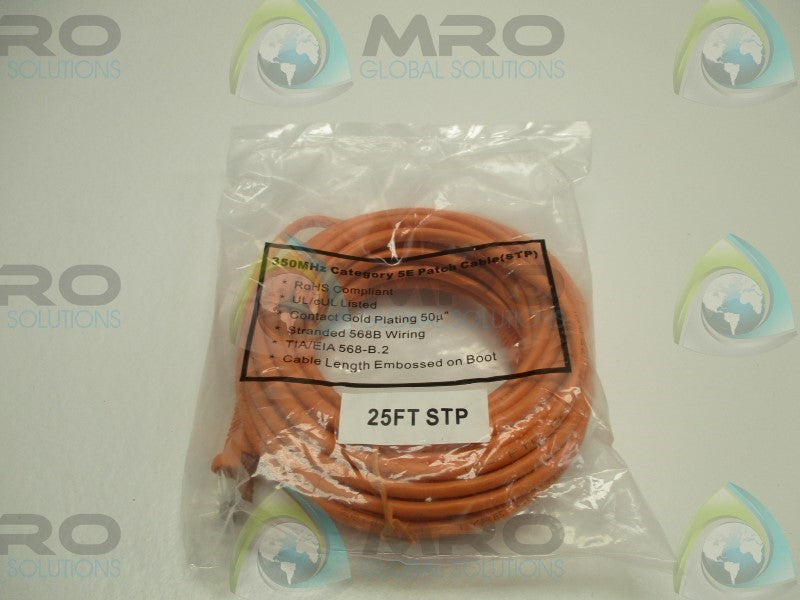 INDUSTRIAL MRO TIA/EIA568-B.2 PATCH CABLE 25' * NEW IN FACTORY BAG *