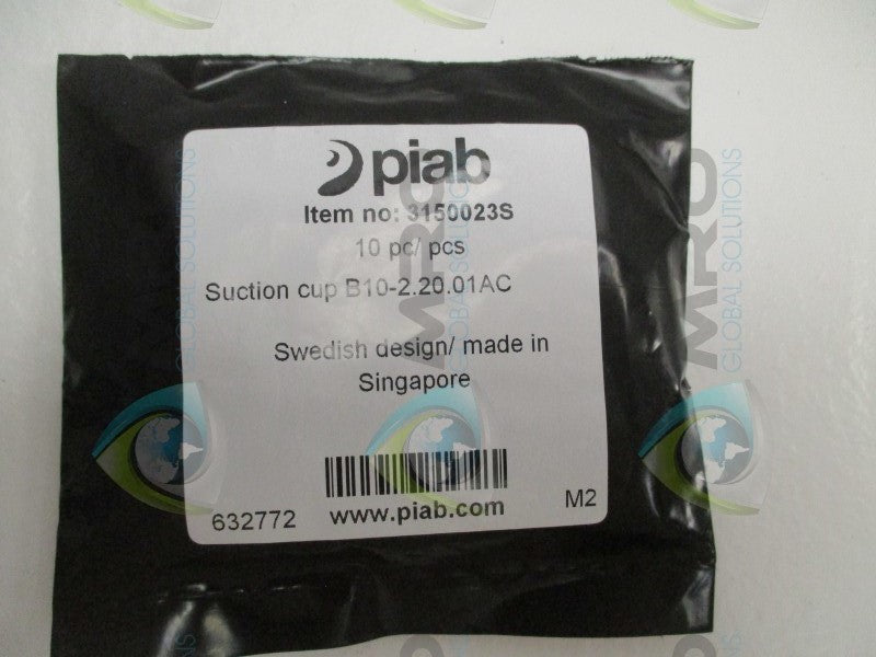 PIAB B10-2.20.01AC 3150023S SUCTION CUP (PKG. OF 10) * NEW IN FACTORY BAG *