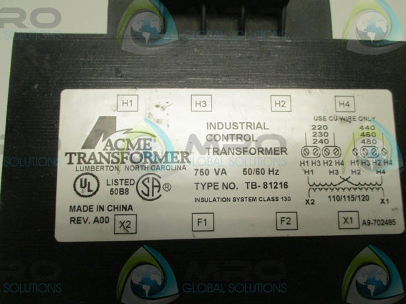 ACME 750VA TRANSFORMER TB-81216 * NEW NO BOX  *