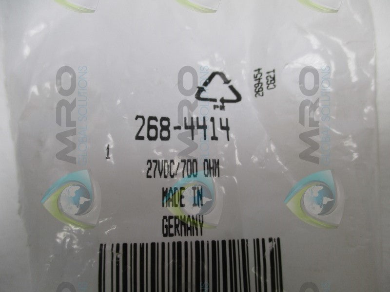 AXICOM V23154-D0421-B110 268-4414 RELAY 27VDC * NEW IN FACTORY BAG *