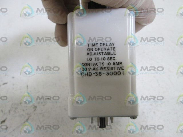 POTTER & BRUMFIELD TIME DELAY RELAY 1.0 TO 10 SEC.  CHD-38-30001 *NEW NO BOX*