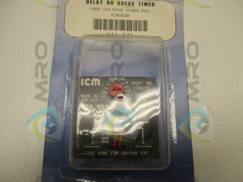 ICM ICM203B DELAY ON BREAK TIMER .03-10MIN. * NEW IN ORIGINAL PACKAGE *