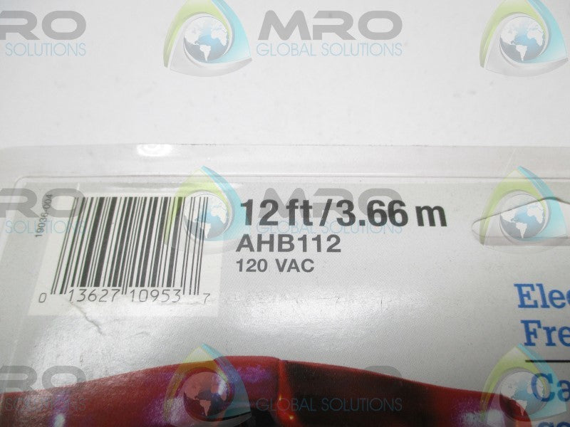 EASYHEAT AHB112 ELECTRIC WATER PIPE CABLE 12' * NEW IN ORIGINAL PACKAGE *