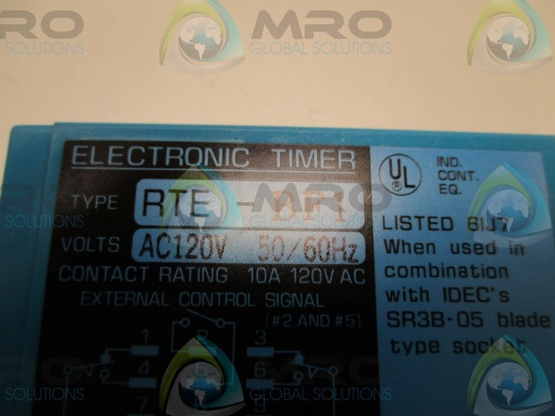 IDEC RTE-BF1 ELECTRONIC TIMER 10MIN. * NEW IN BOX *