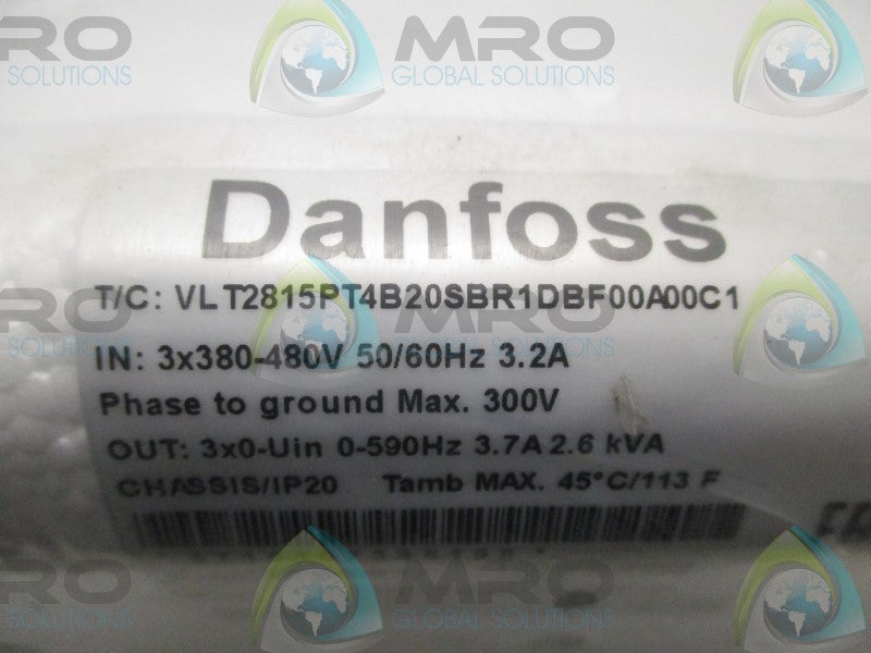 DANFOSS VLT2815PT4B20SBR1DBF00A00C1 AC DRIVE * FACTORY SEALED *