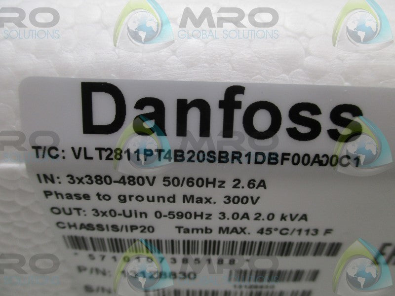 DANFOSS VLT2811PT4B20SBR1DBF00A00C1 AC DRIVE * NEW IN BOX *