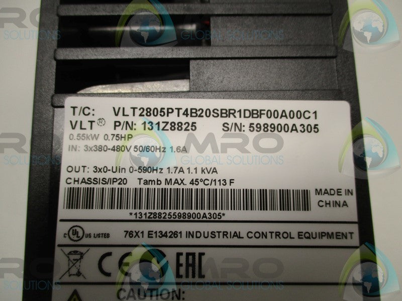 DANFOSS VLT2805PT4B20SBR1DBF00A00C1 AC DRIVE * NEW IN BOX *