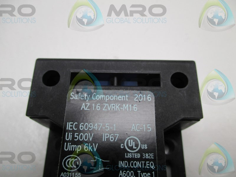 SCHMERSAL AZ16ZVRK-M16 SAFETY SWITCH * NEW IN BOX *