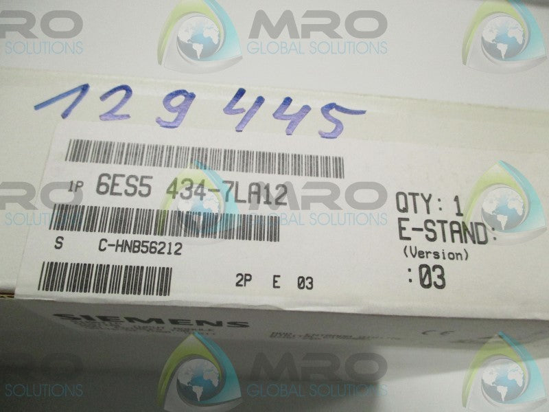 SIEMENS SIMATIC S5 6ES5434-7LA12 INPUT MODULE * FACTORY SEALED *