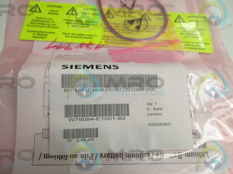 SIEMENS W79084-E1001-B2 LITHIUM BATTERY 3.6V * NEW IN FACTORY BAG *
