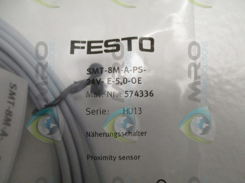 FESTO SMT-8M-A-PS-24V-E-5,0-OE PROXIMITY SENSOR * NEW IN FACTORY BAG *