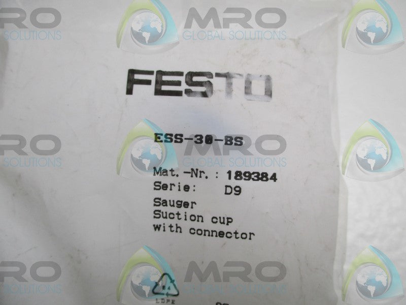 FESTO ESS-30-BS SUCTION CUP W/ CONNECTOR * NEW IN FACTORY BAG *