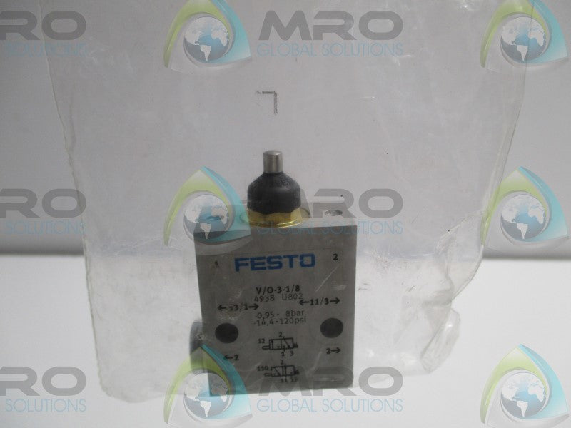 FESTO V/O-3-1/8 STEM ACTUATED VALVE * NEW IN FACTORY BAG *