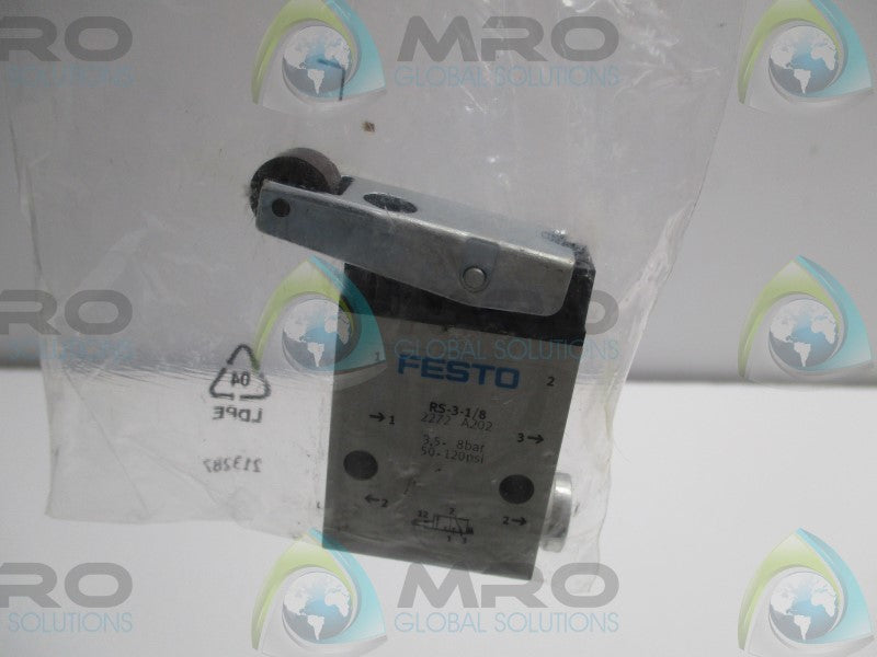 FESTO RS-3-1/8 ROLLER LEVER VALVE * NEW IN FACTORY BAG *