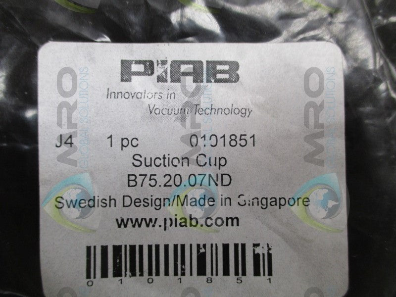 PIAB B75.20.07ND SUCTION CUP * NEW IN FACTORY BAG *
