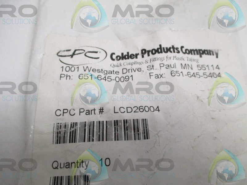 COLDER LCD26004 QUICK CONNECT FITTING (PKG OF 10) * NEW IN FACTORY BAG *